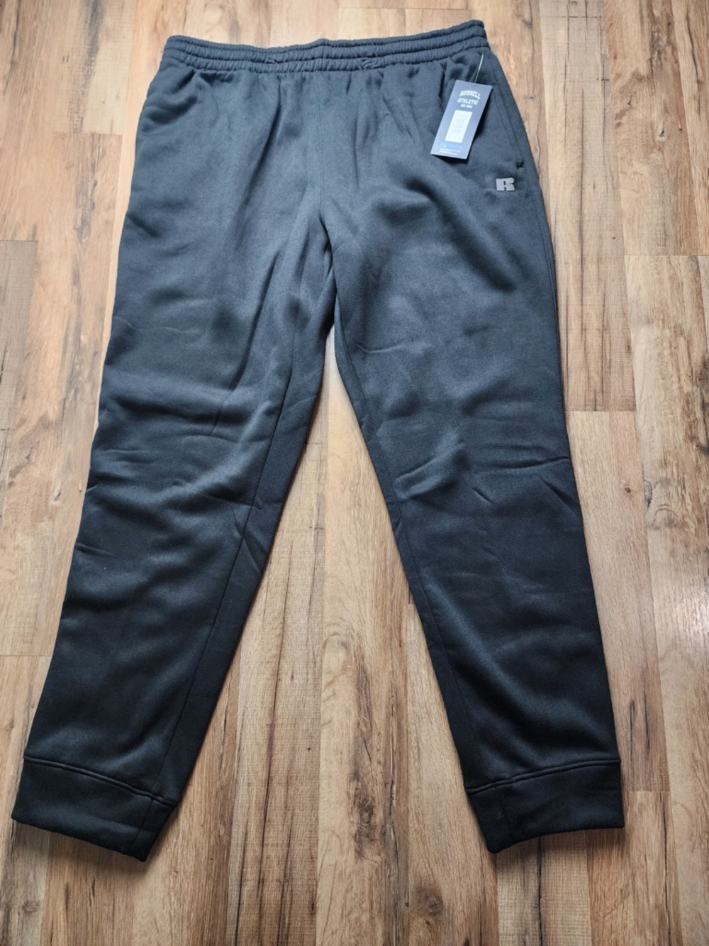 NWT Men's Russell Athletic Black Fleece Jogger Pants Size XL